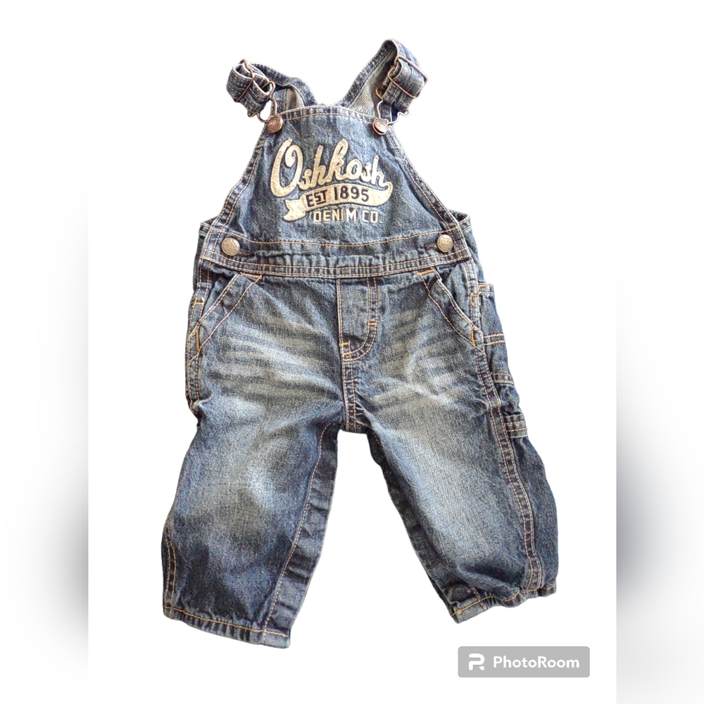 Vintage Oshkosh‎ B'Gosh Denim Overalls Vestbak Size 6 Months Casual